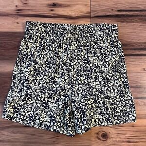 GANNI Floral Crepe Shorts Phantom Print Size 40 EcoVero Sustainable Designer